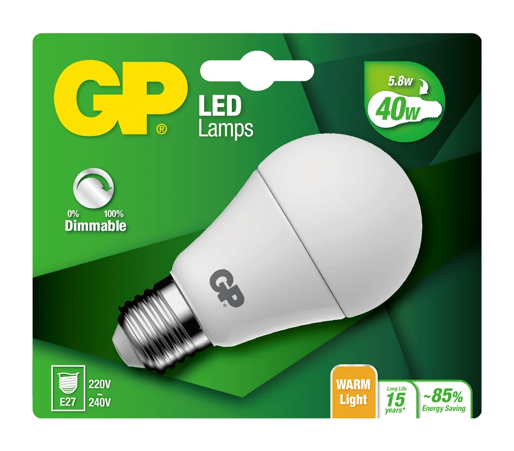 Lyspære led classic E27 5.8W-40W dimbar v:2855350 Lyspære led classic E27 5.8W-40W dimbar v:2855350