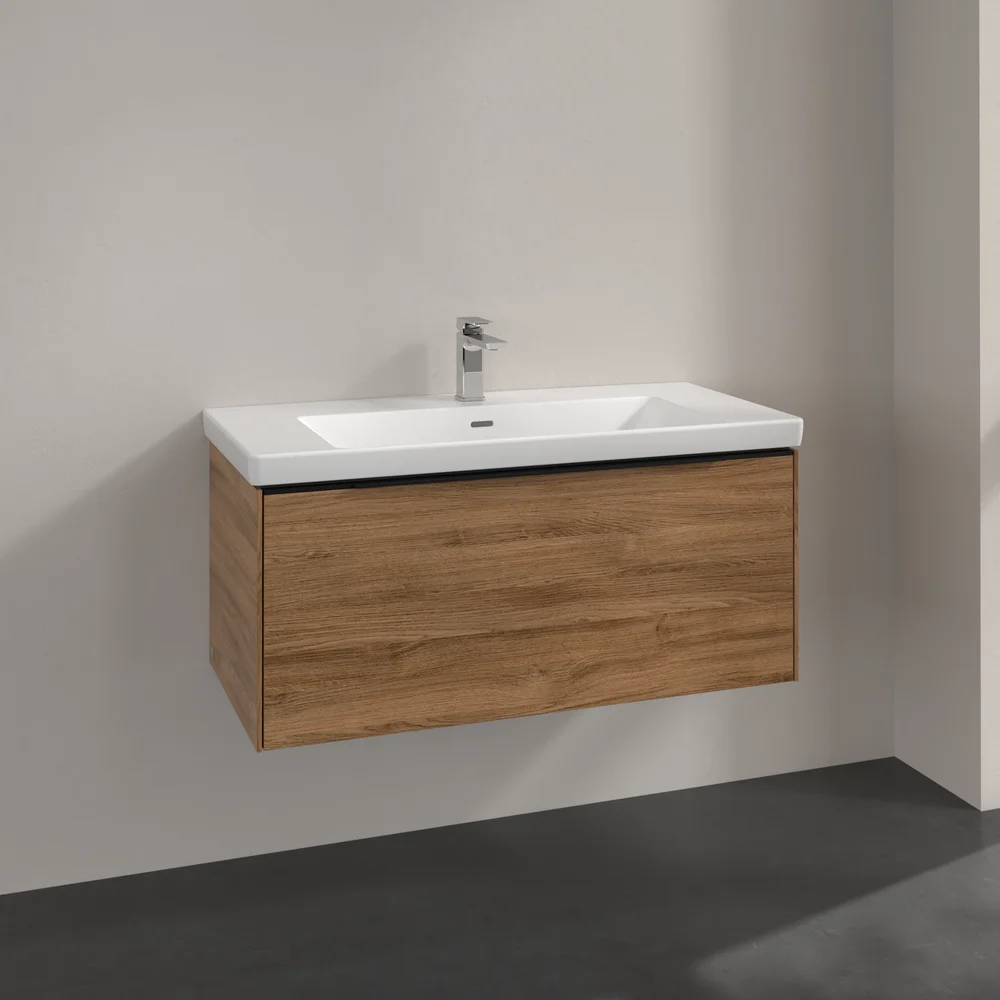V&B SUBWAY 3.0 SERVANTSKAP 97X42 KANSAS OAK HÅNDTAK I VOLCANO BLACK v:3380477