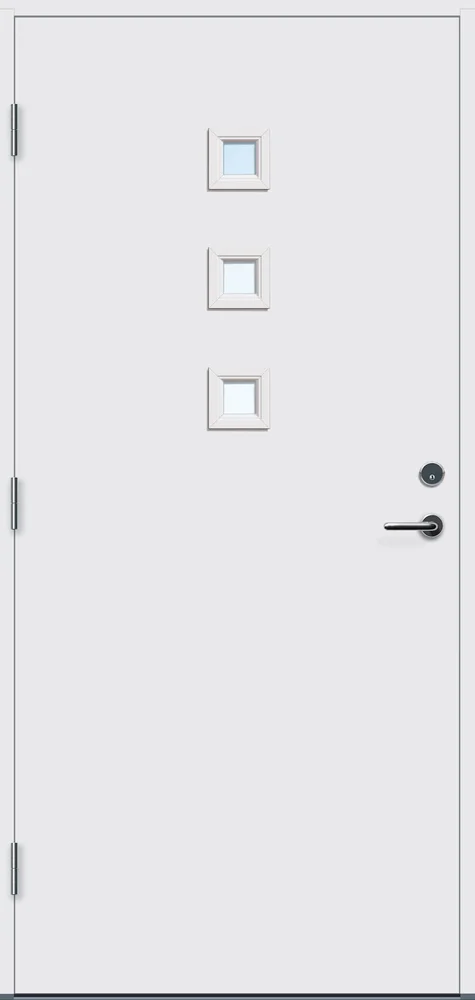 Ytterdør 90x200 Odda med glass hvit venstre v:9620329