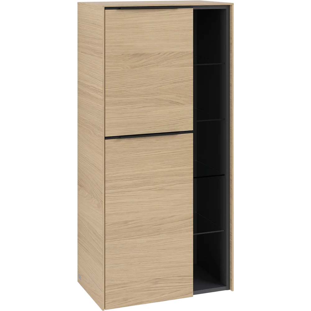 V&B SUBWAY 3.0 SIDESKAP 57X120 VENSTRE NORDIC OAK HÅNDTAK I VOLCANO BLACK v:4115756
