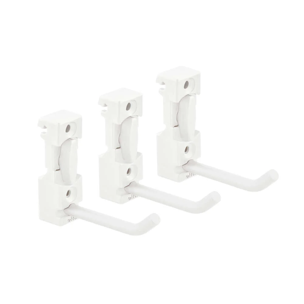 Elfa Classic+ hvit krok 3-pk v:5228144