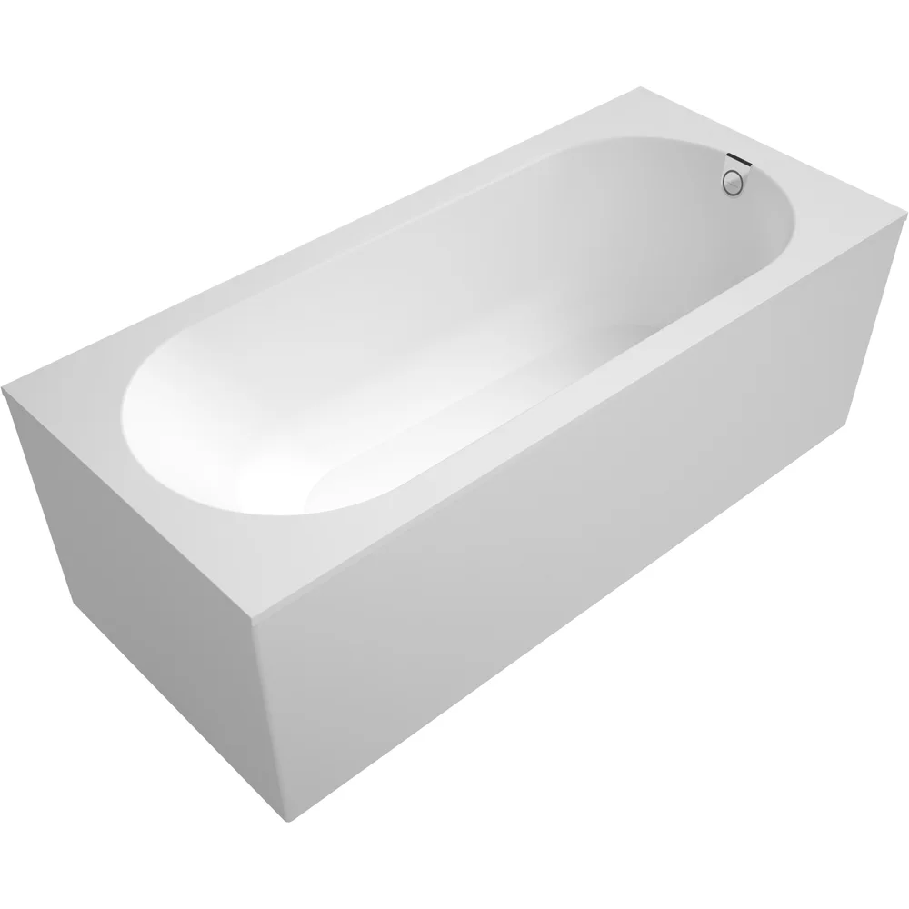 V&B OBERON BADEKAR 180X80 FOR INNBYGGING STONE WHITE v:2741877