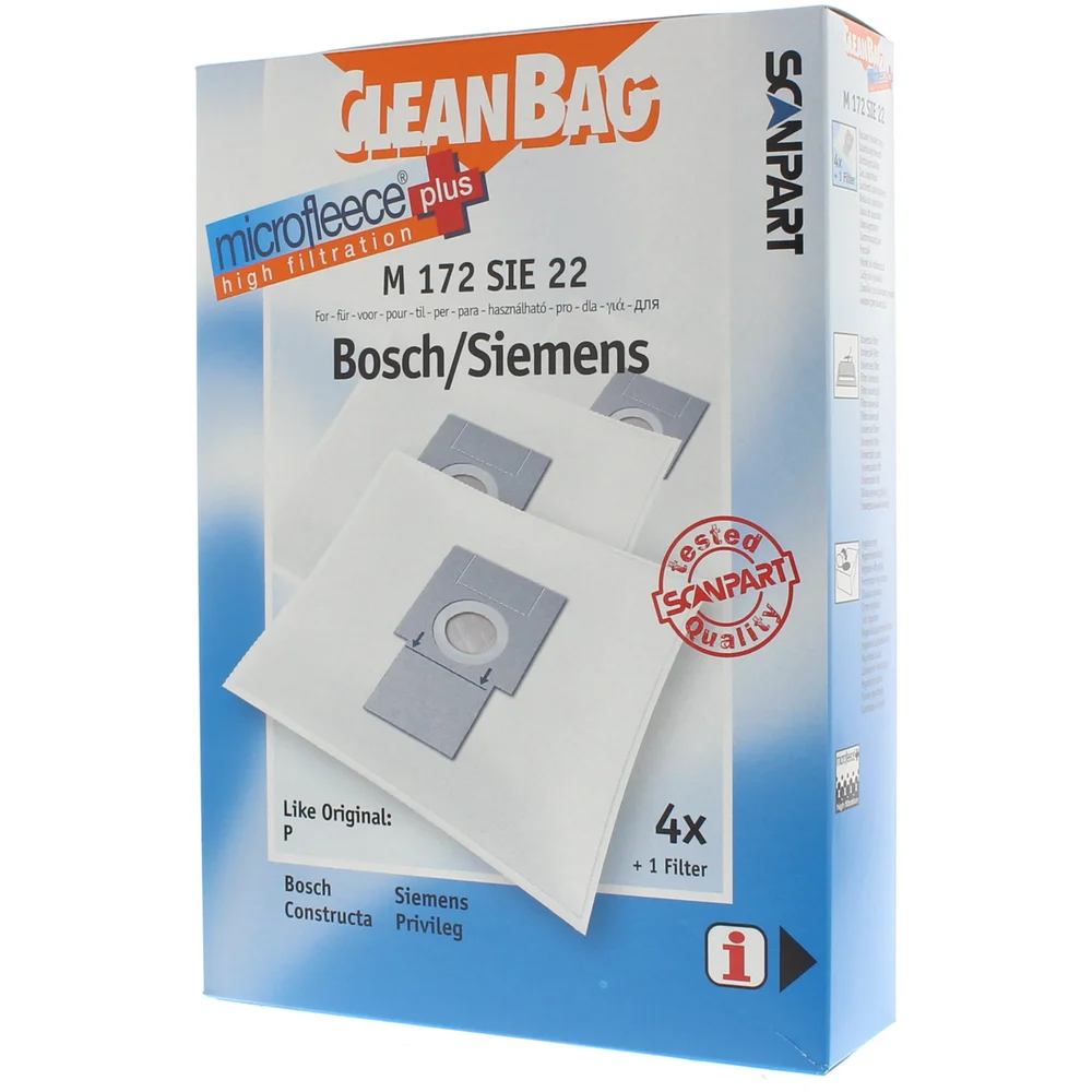CLEANBAG STØVSUGERPOSE M 172 SIE 22 4-PK v:2925102