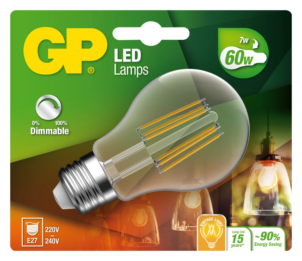 Lyspære led filament classic klotpære E27 7 Watt v:5273186 Lyspære led filament classic klotpære E27 7 Watt v:5273186