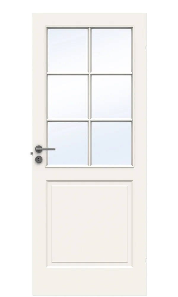 Dørbl compact sp6 8x21 hvit glassdør 4mm herdet glass v:4553132