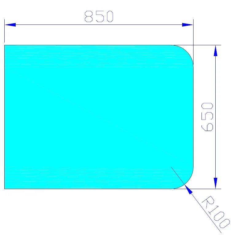 Gulvplate ovn i klart glass 650x850 mm v:9428007