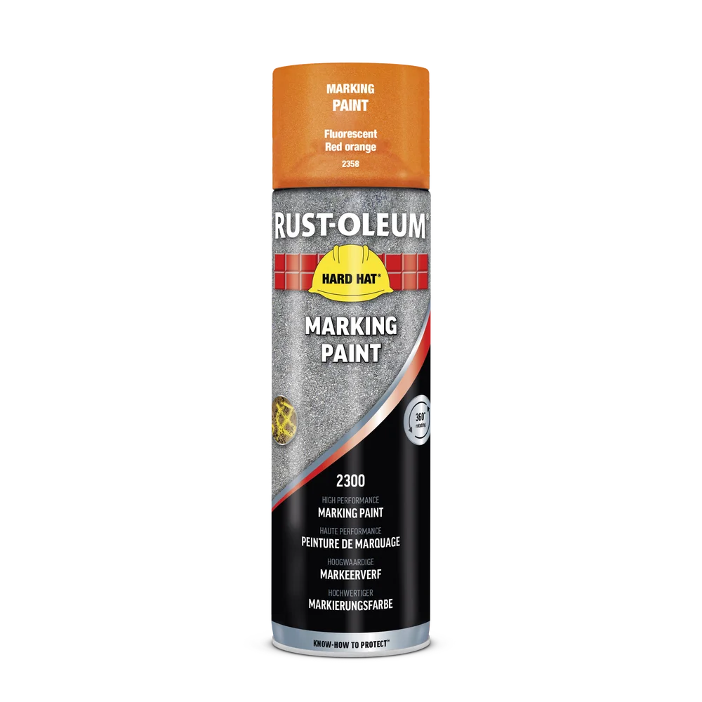 Merkespray hard hat fluo rødoransj spraymaling 500 ml v:7198093 Merkespray hard hat fluo rødoransj spraymaling 500 ml v:7198093