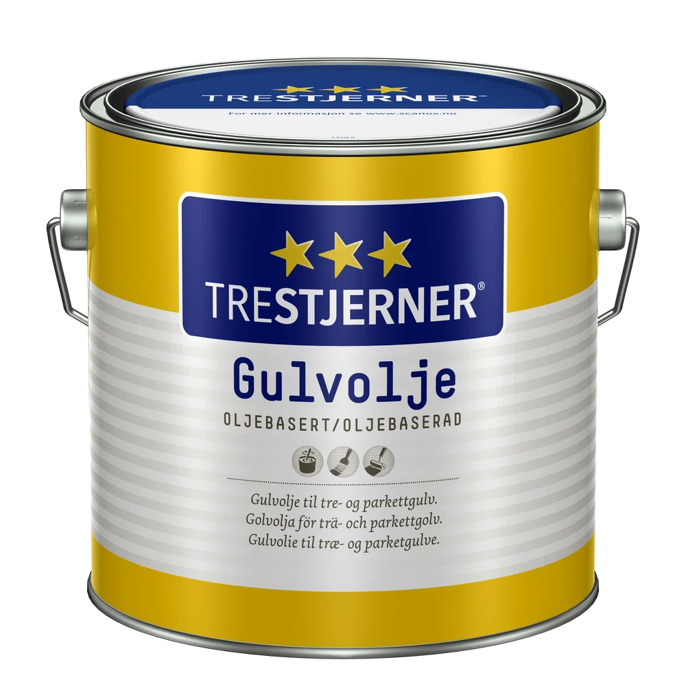Trestjerner gulvolje hvit 2,7 liter – silkematt olje til tre- og parkettgulv v:6431050