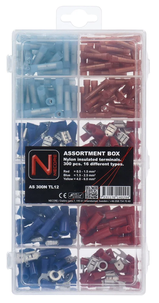 NECORE KABELSKOSATS 300 DELER NYLON v:1736898