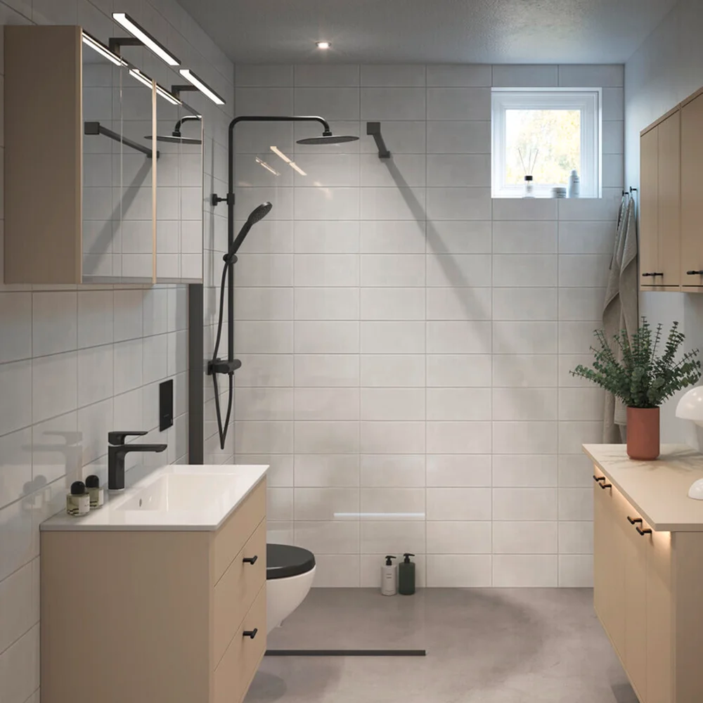 GUSTAVSBERG GRAPHIC SPEILSKAP 80 CM BEIGE v:9307872