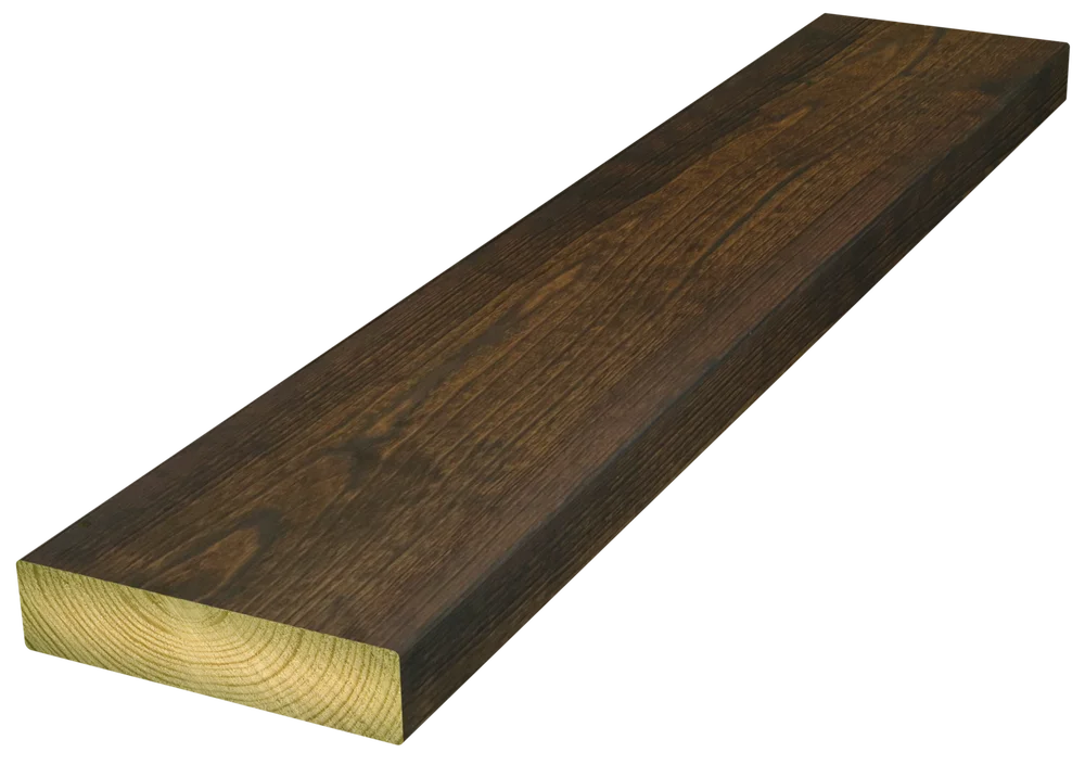 Terrassebord 28x120x4800 Furu Royalimpregnert Brun – Moelven v:5053700