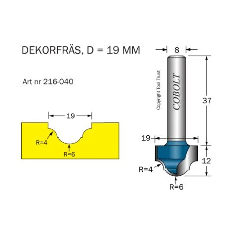 216-040 Cobolt Dekorfres 3132923
