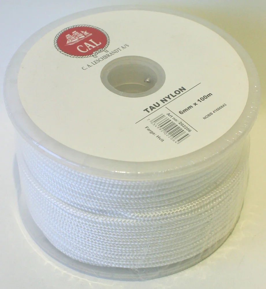 Tau flettet nylon 6mm 100m v:5921664