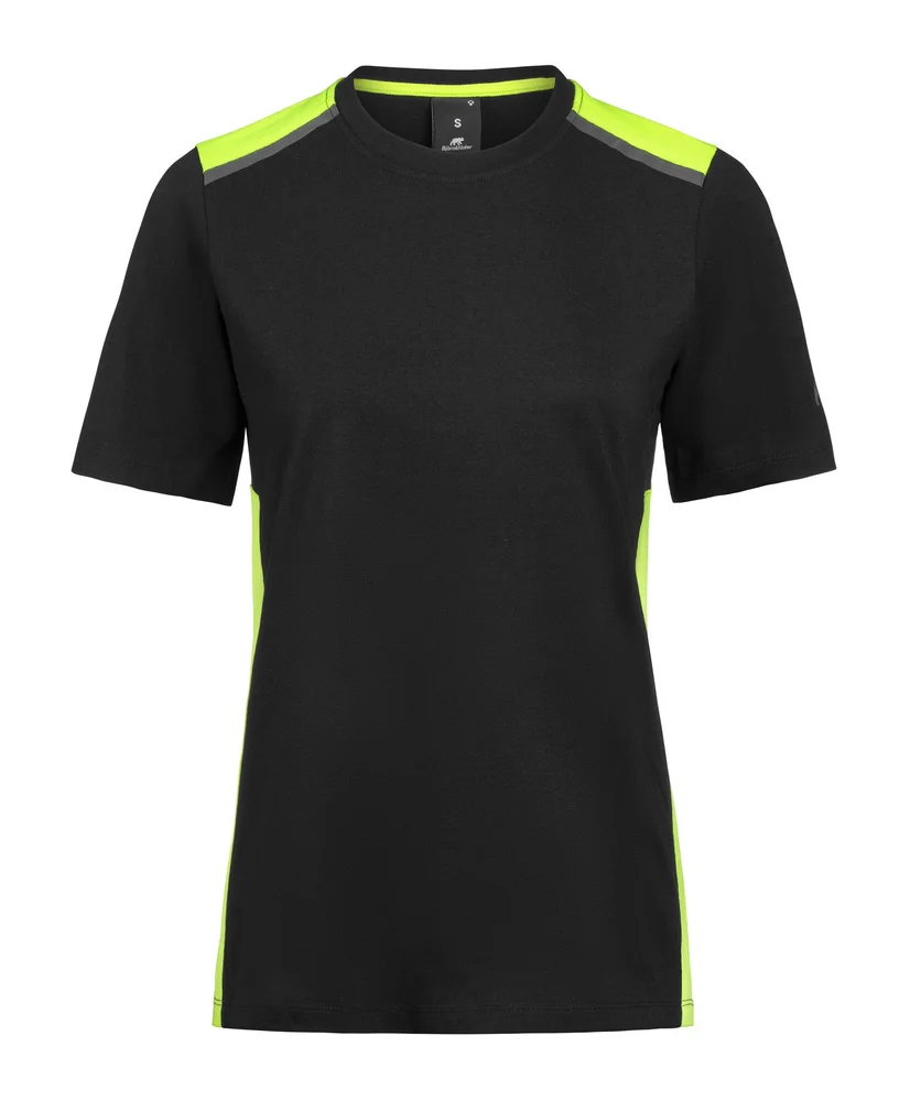 T-SKJORTE CONTRAST 526-0 DAME SVART/GUL v:5656569