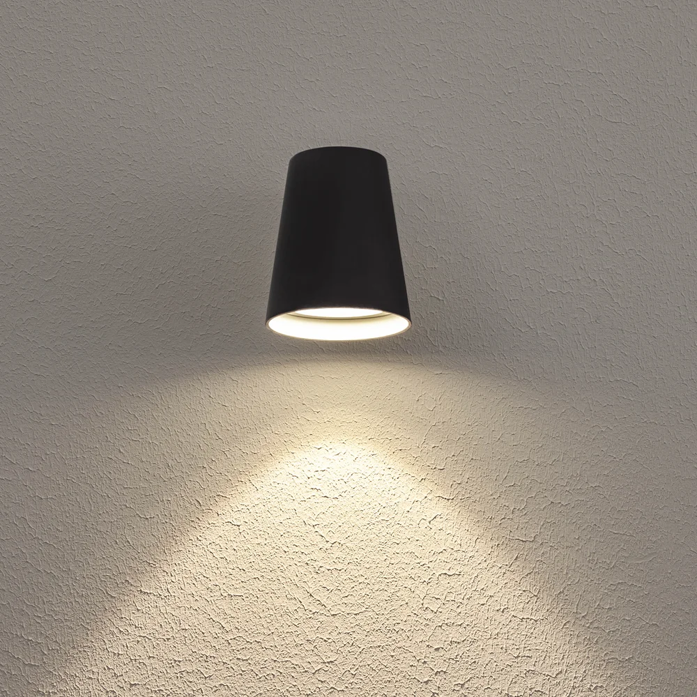 Hide a lite Vegglampe Cone, antrasitt, 3W v:7990493