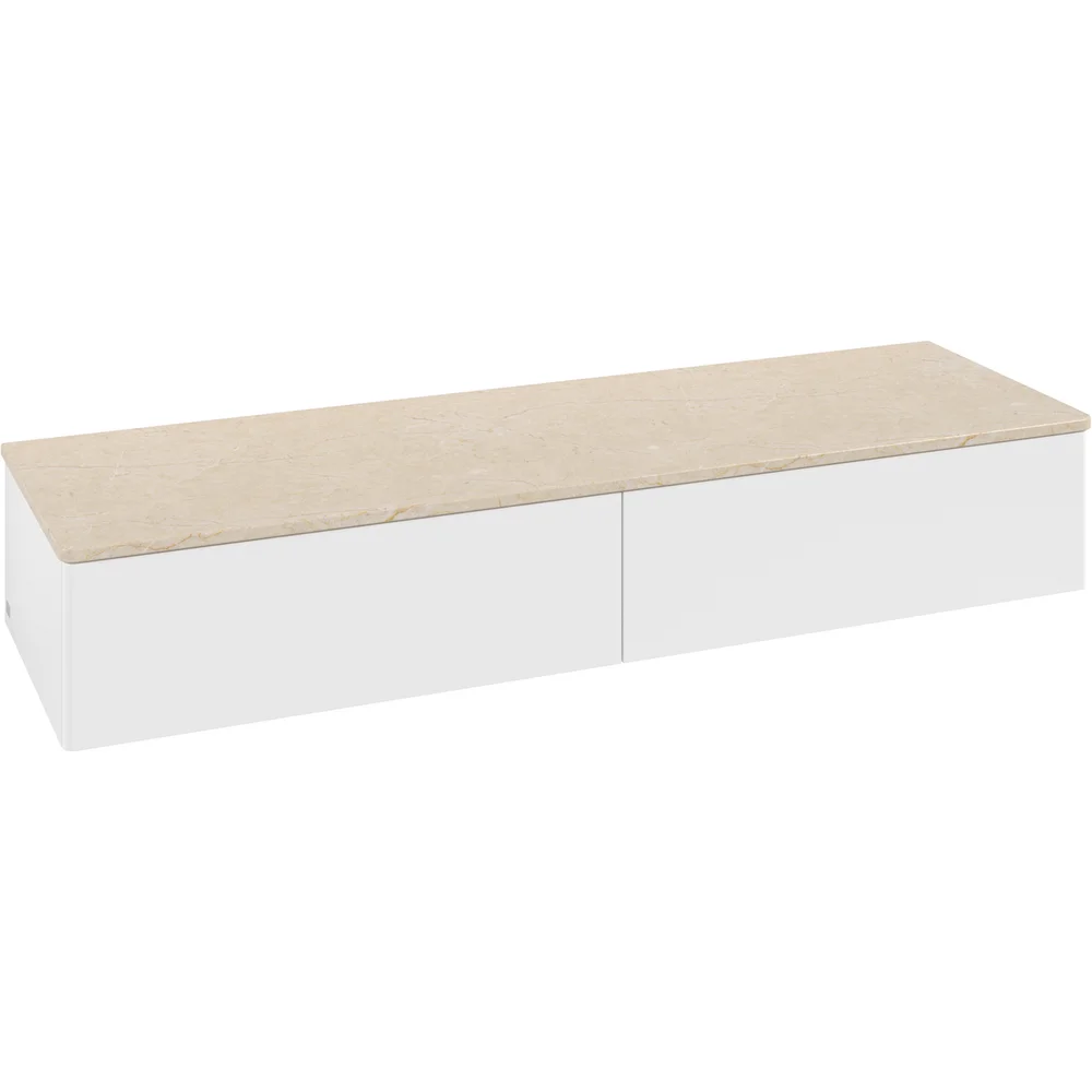 V&B ANTAO SIDESKAP 2 SKUFFER GLATT 1600X268X500 M/LYS MATT HVIT/CRÉME v:6100845