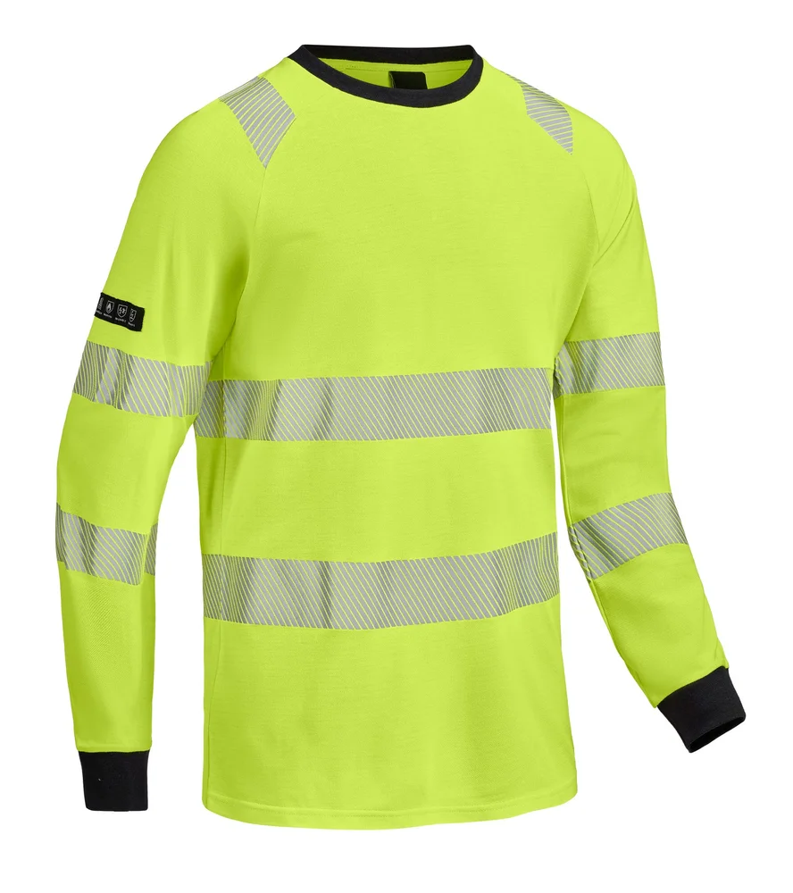 T-SHIRT PRESSURE 431-3 LANGARM FLAMMEHEMMENDE KL.3 GUL/MARINE v:1116939