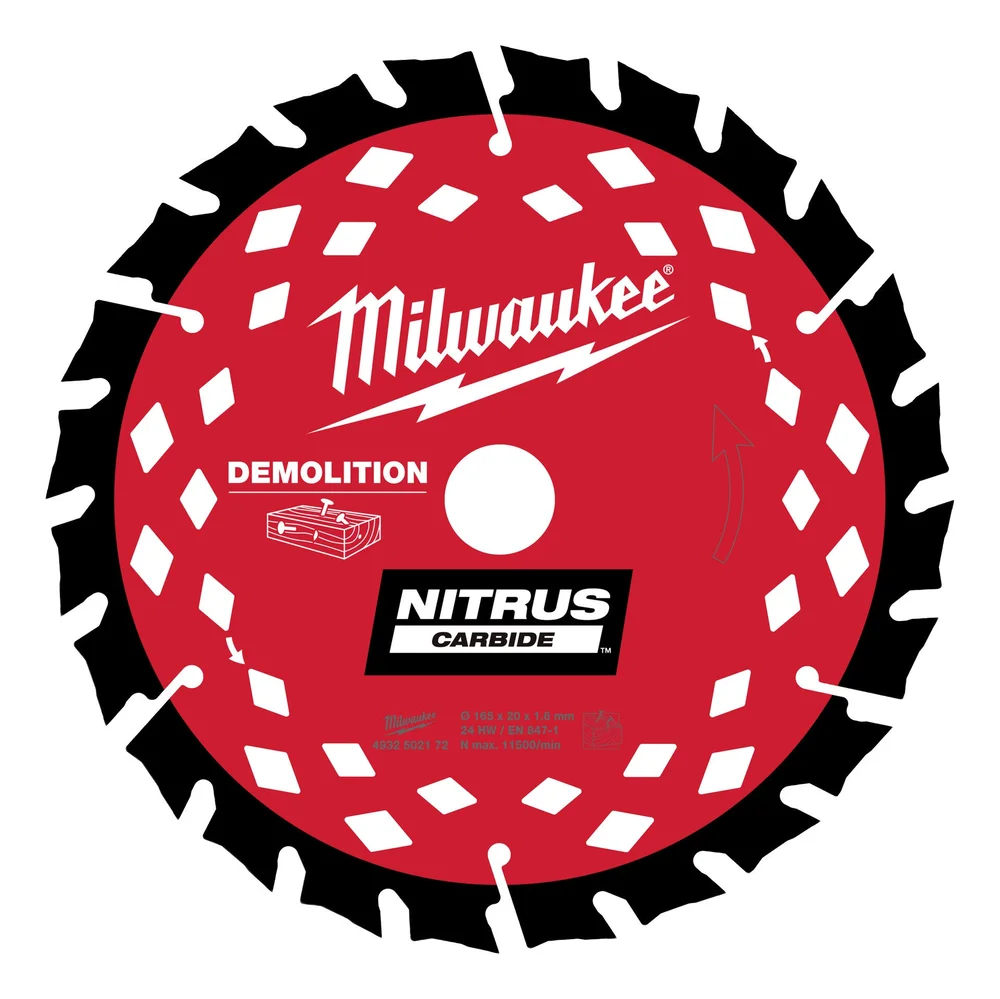 MILWAUKEE SIRKELSAGBLAD W+N165X20X1,6X24 v:9221169