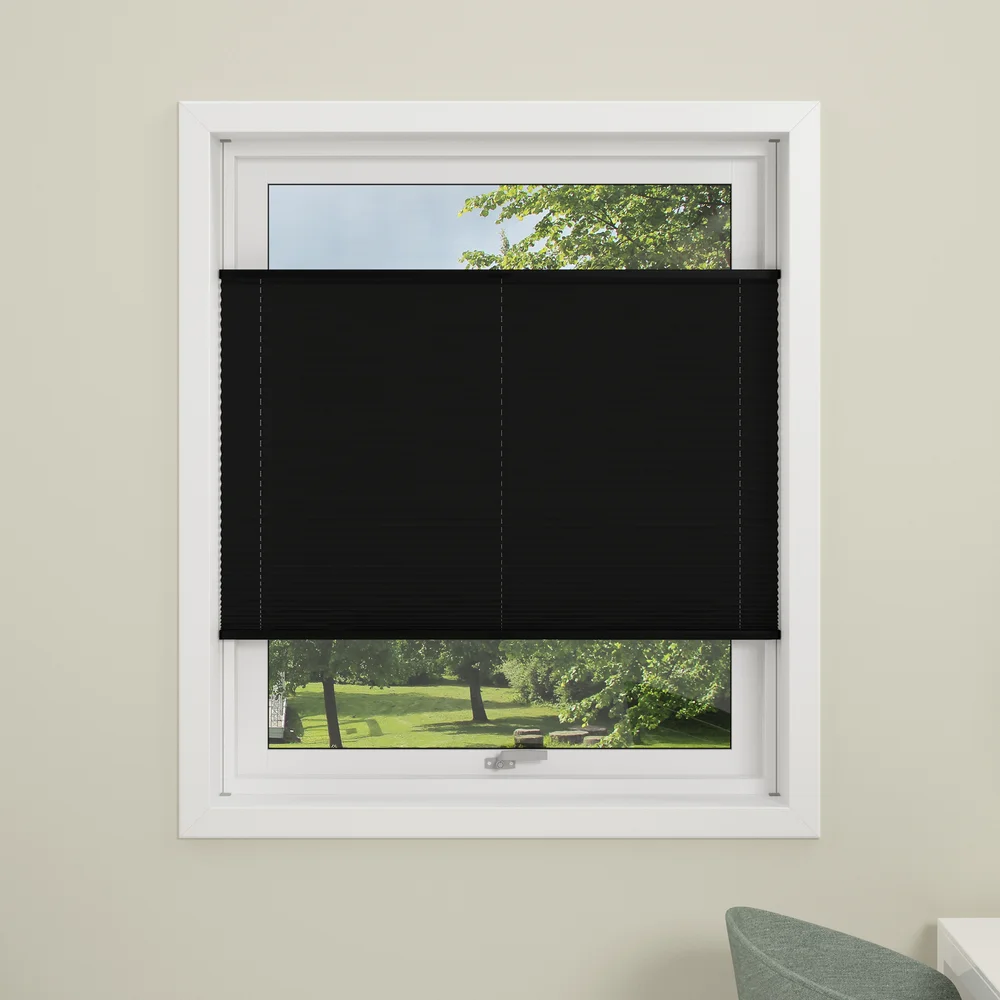 DEBEL PLISSÉGARDIN FLEX LYSDEMPENDE SORT 90X130 v:2546246