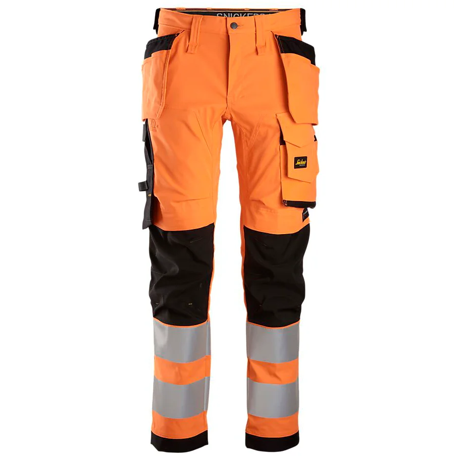 Arbeidsbukse high-vis oransje/sort str 50 v:9150270 Arbeidsbukse high-vis oransje/sort str 50 v:9150270