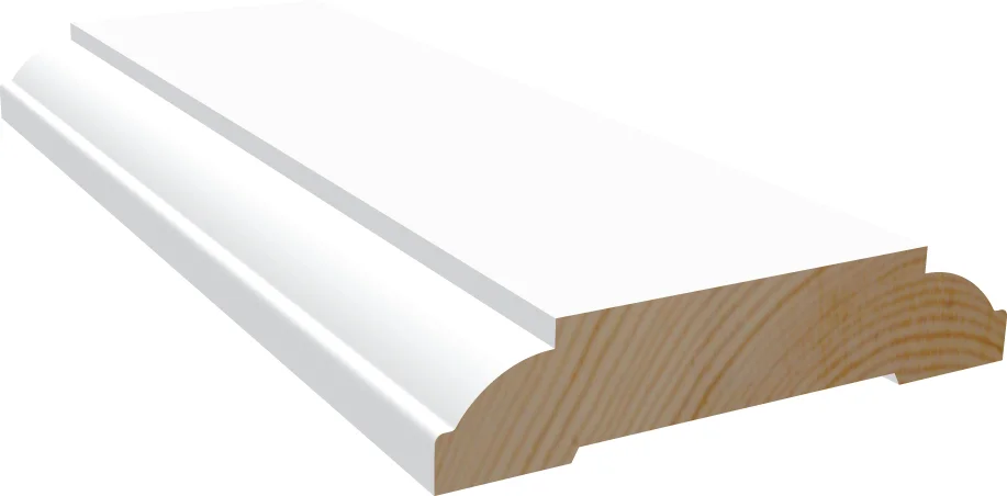 Karmlist furu profilert M719 hvit bomull S0502-Y 15x70x4400 mm v:1649861
