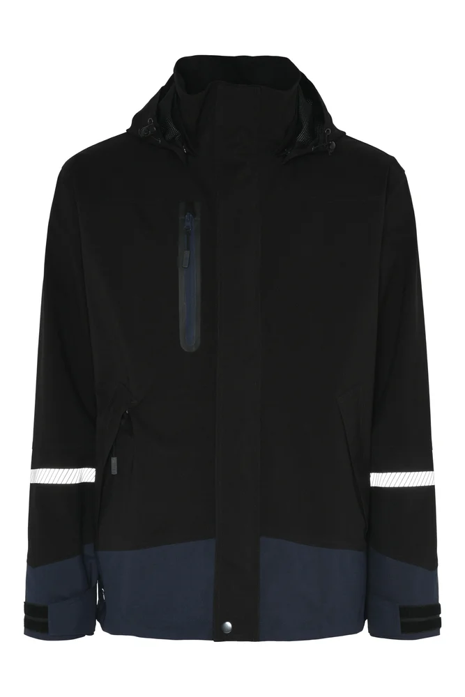 Skalljakke stretch sort/blå M v:2565149