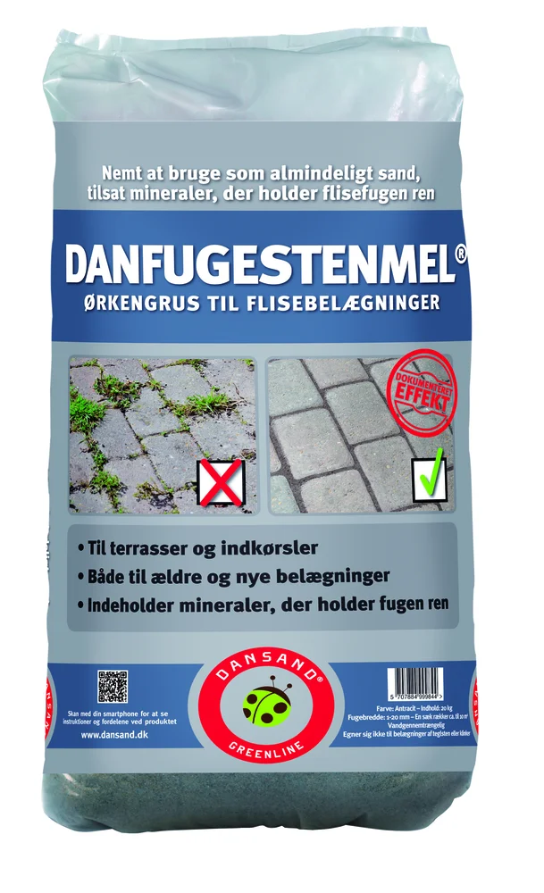 Fugesand danfugestenmel nogrow 20kg knust 0-6mm 54stk/pall, 1080kg/pall v:1728183 Fugesand danfugestenmel nogrow 20kg knust 0-6mm 54stk/pall, 1080kg/pall v:1728183