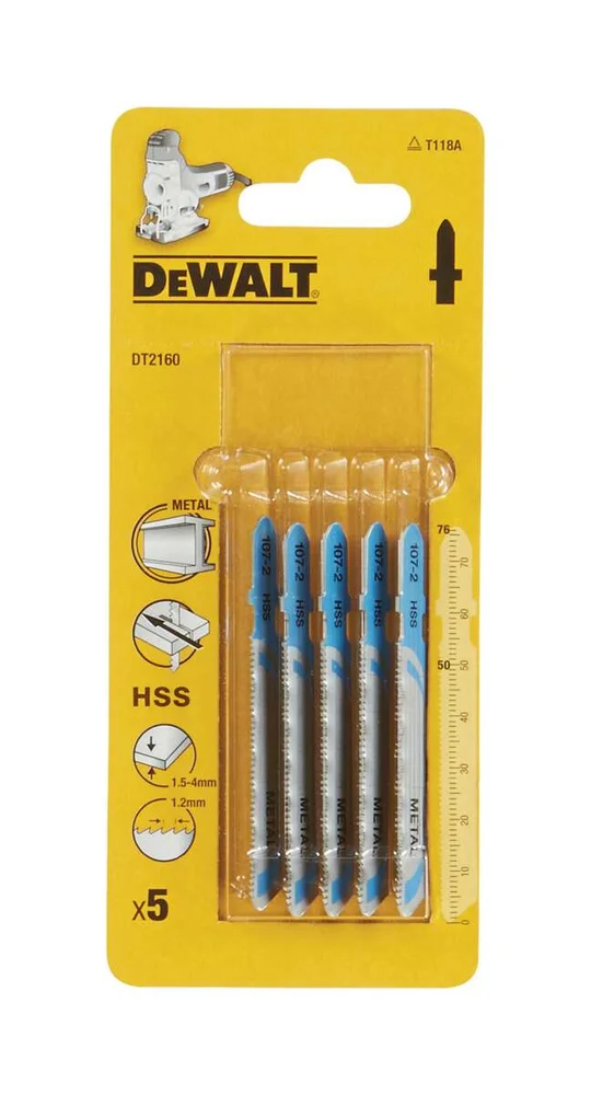 DeWalt DT2160 HSS stikksagblad 5-pk v:2804093