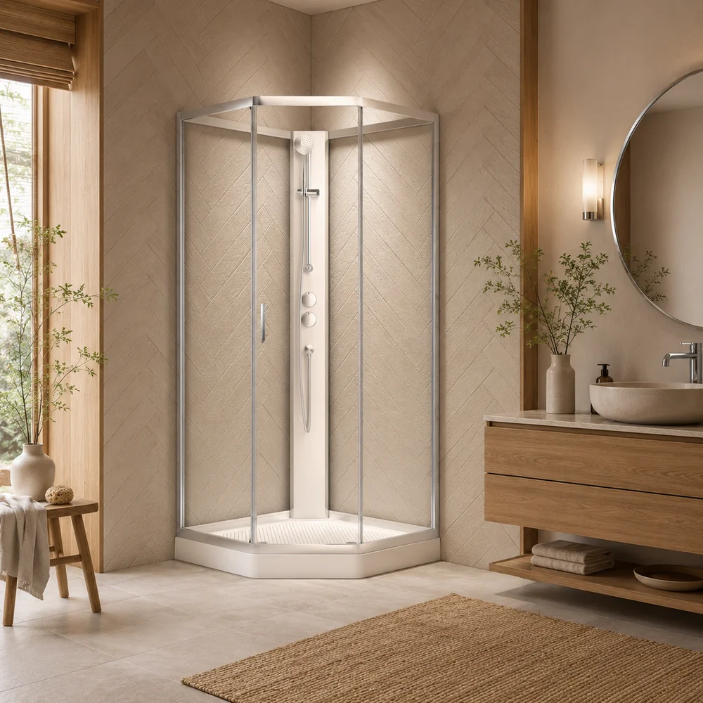 CELESTE NOVELLO DUSJKABINETT M/SKYVEDØR 90X90X205 CM M/SIKKERHETSFOLIE SATIN v:7723796 CELESTE NOVELLO DUSJKABINETT M/SKYVEDØR 90X90X205 CM M/SIKKERHETSFOLIE SATIN v:7723796