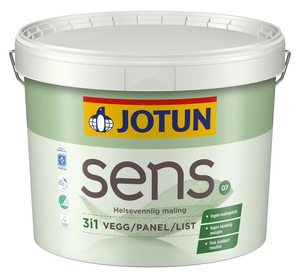 Jotun Sens vegg/panel/list matt hvit 9 l – tre- og panelmaling v:2974109