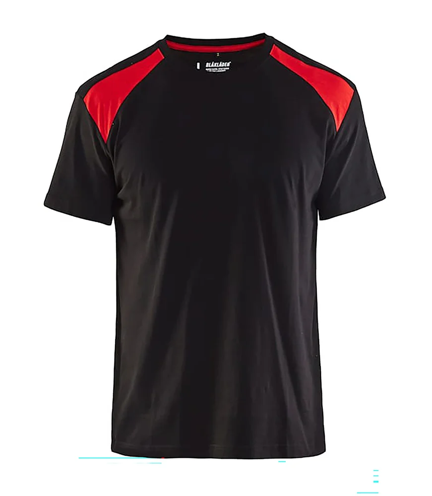 T-SHIRT 3379 1042 SVART/RØD v:9704313