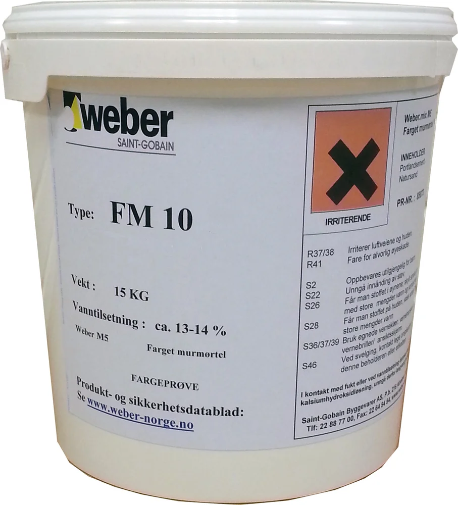 MURMØRTEL M5 FM1022 SS KOKSGRÅ 15KG v:5477544