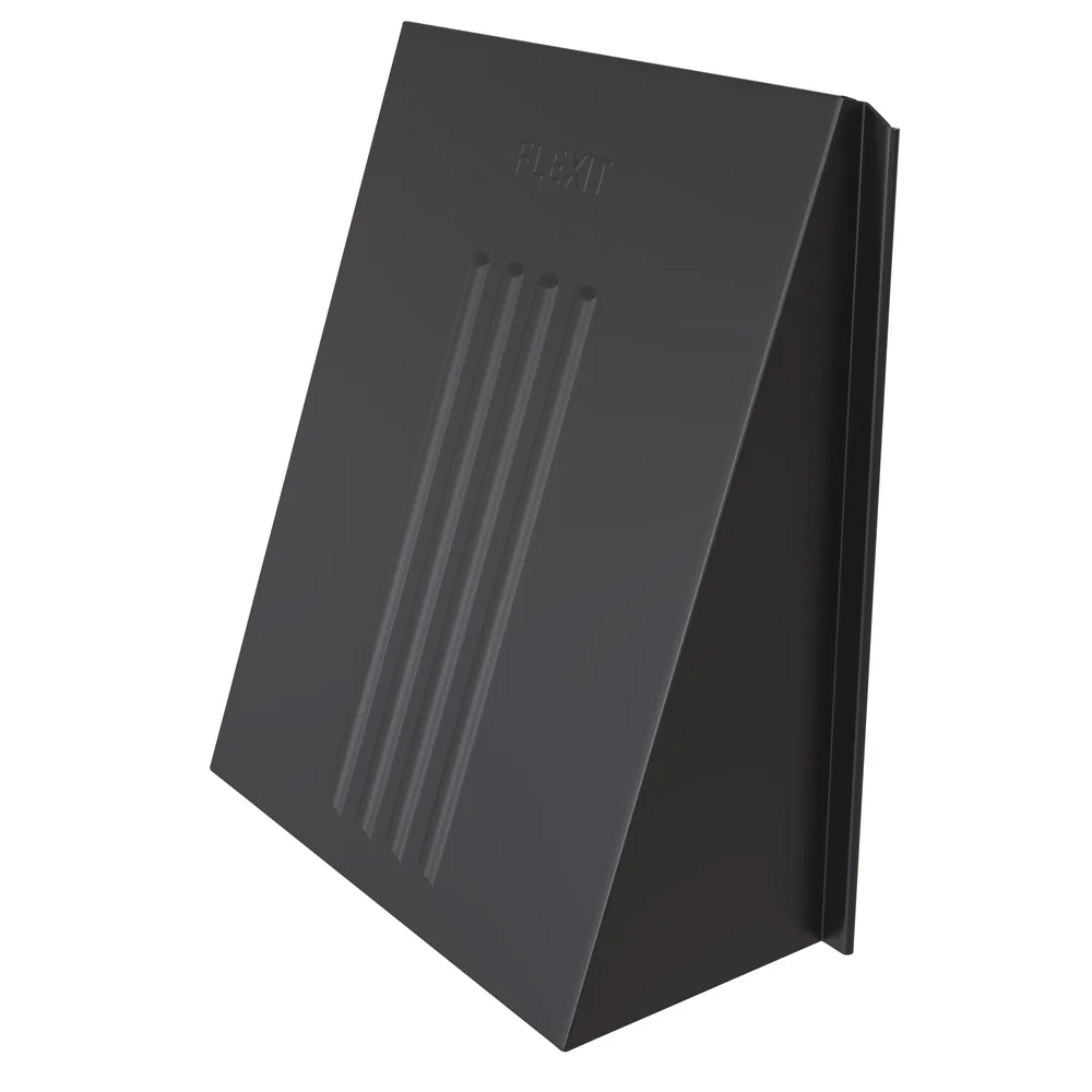 Kappe flat aluzink 150×150 sort v:9345525
