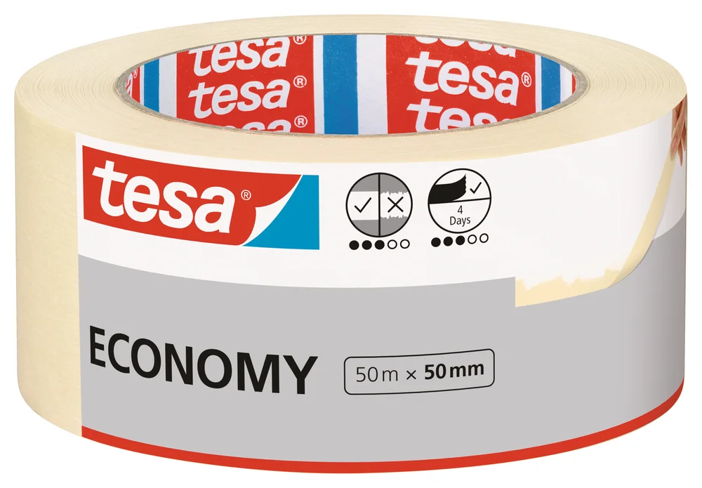 Maskeringstape Economy 50mx50mm Hvit – Tesa v:1315614