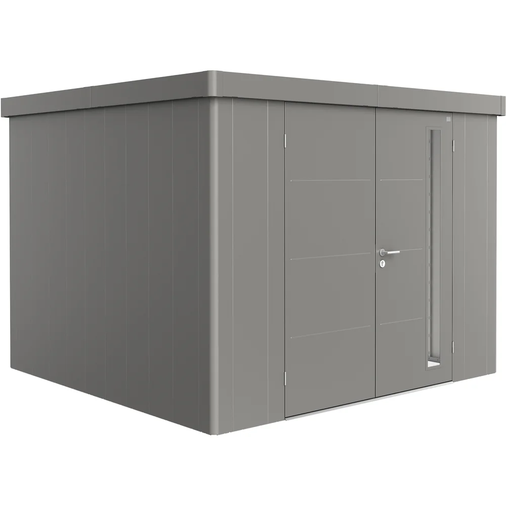 BIOHORT REDSKAPSBOD NEO 3C DOBBELDØR KVARTSGRÅ METALLIC v:3220045