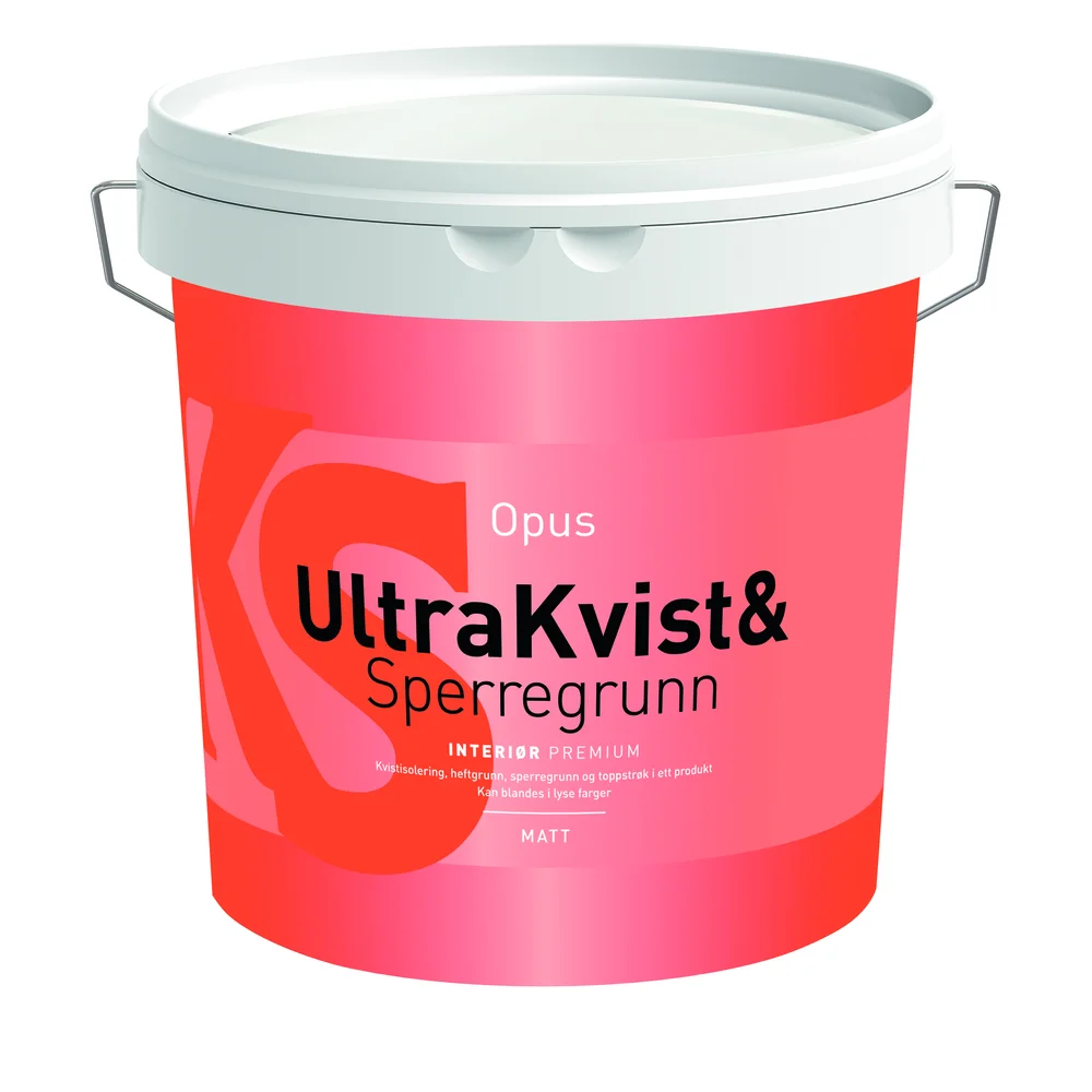Kvist- og sperregrunn interiør base hvit 2,7 liter | matt, vanntynnbar og sperrende v:8881069