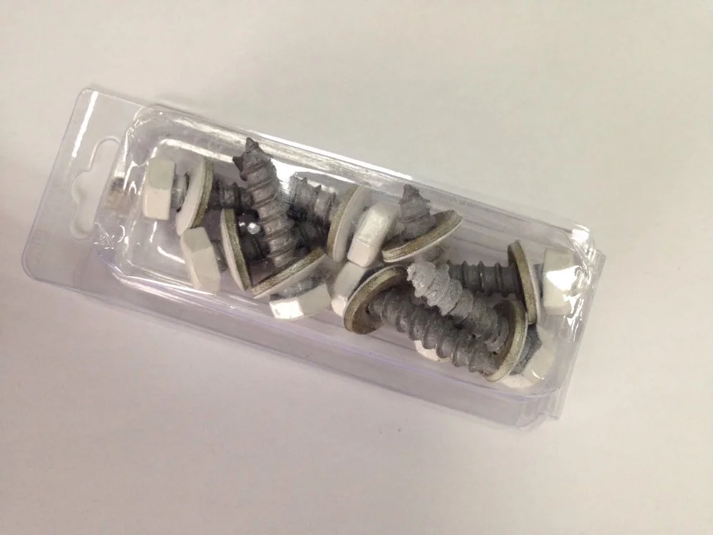 Skruer med hvit hode 8 stk m8x35mm v:2879141 Skruer med hvit hode 8 stk m8x35mm v:2879141