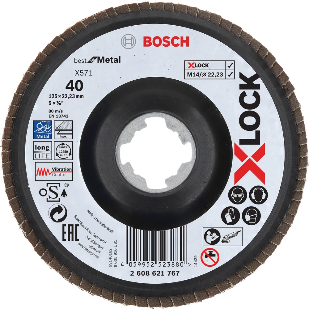 BOSCH LAMELLSLIPESKIVE X-LOCK 125MM K40 KURVET v:6273926