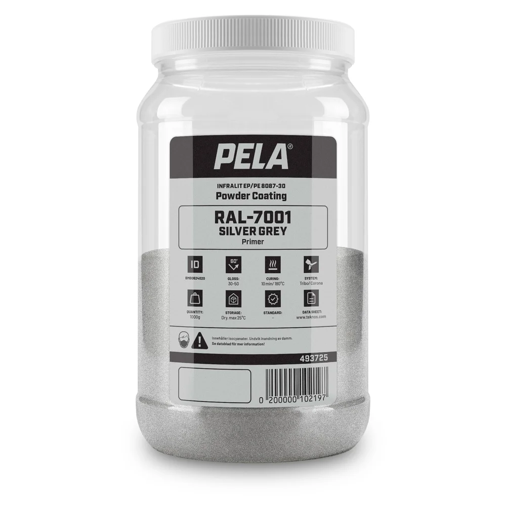 Pulverlakkfarge lys grå, primer, 1 kg v:6563404 Pulverlakkfarge lys grå, primer, 1 kg v:6563404