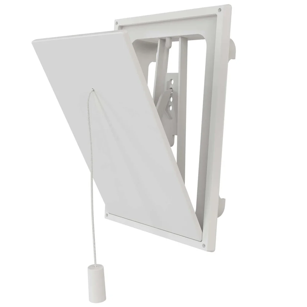 Flexit klaffventil hvit plast 5×5" v:7869252