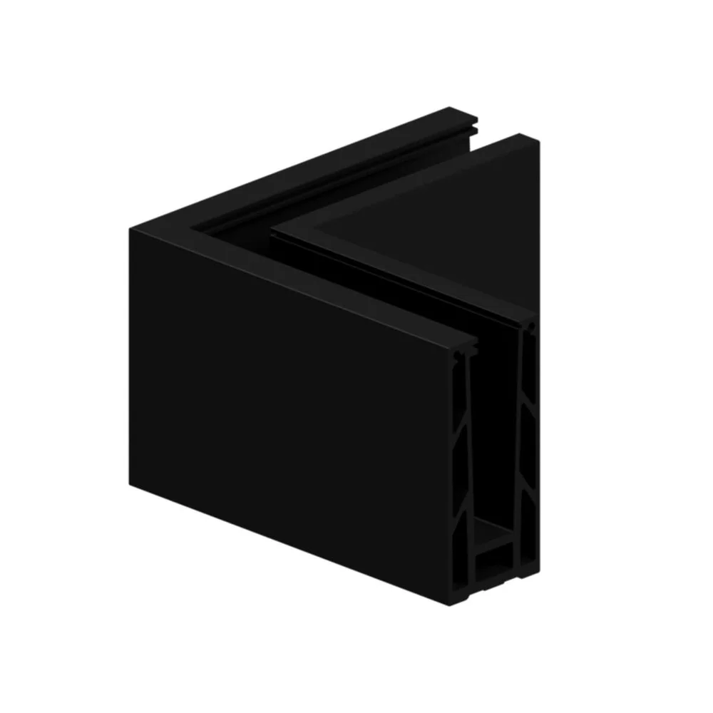IDT Pure bunnprofil toppmontert utvending hjørne sort v:1695987